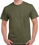 Gildan Men's Ultra Cotton Short Sleeve T Shirt Military Green L