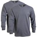 Gildan Mens G5400 Heavy Cotton Long Sleeve T-Shirt, 2-Pack Long Sleeve Shirt