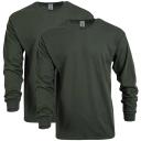 Gildan Mens G5400 Heavy Cotton Long Sleeve T-Shirt, 2-Pack Long Sleeve Shirt