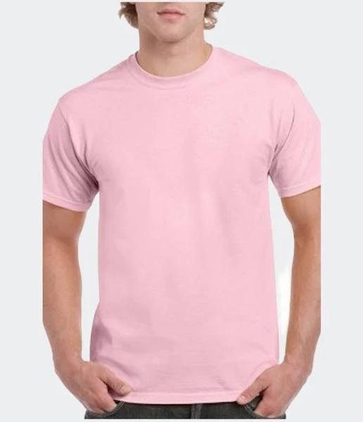 Gildan Mens Hammer Heavyweight T-Shirt Light Pink L