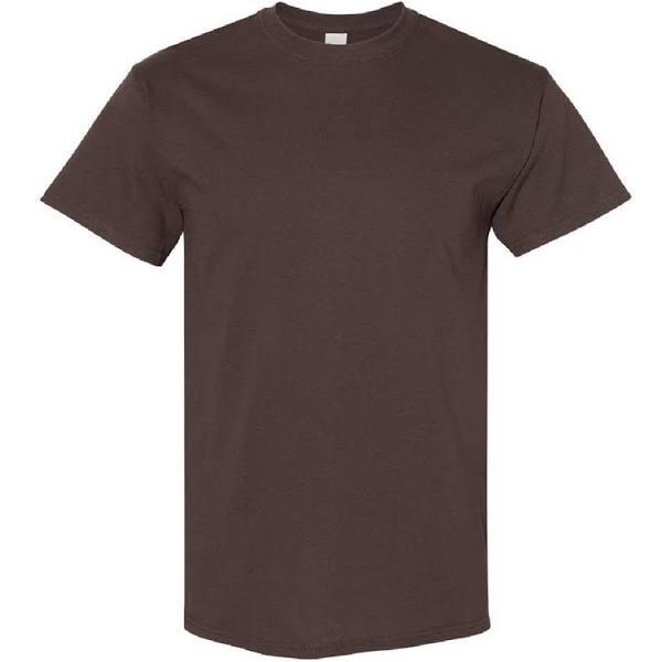 Gildan Mens Heavy Cotton Short Sleeve T-Shirt Dark Chocolate XL