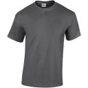 Gildan Mens Heavy Cotton Short Sleeve T-Shirt Dark Heather M