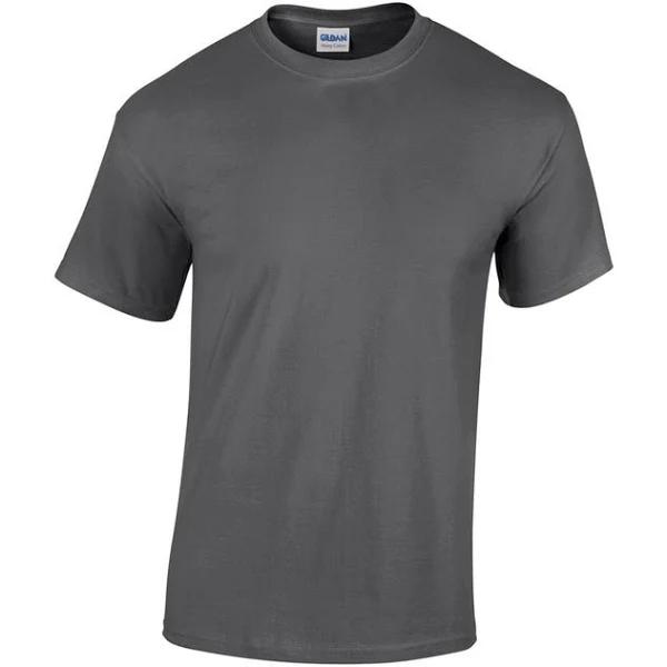 Gildan Mens Heavy Cotton Short Sleeve T-Shirt Dark Heather M