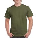 Gildan Mens Heavy Cotton Short Sleeve T-Shirt Military Green L