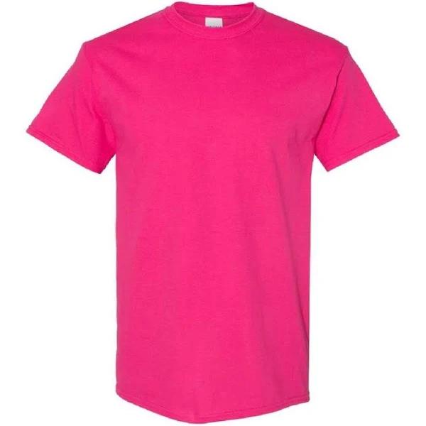 Gildan Mens Heavy Cotton Short Sleeve T-Shirt (Pack of 5) Heliconia XL