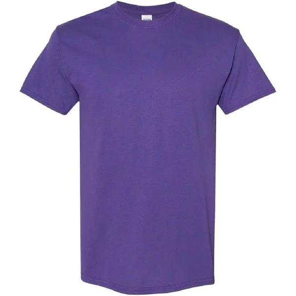 Gildan Mens Heavy Cotton Short Sleeve T-Shirt (Pack of 5) Lilac M