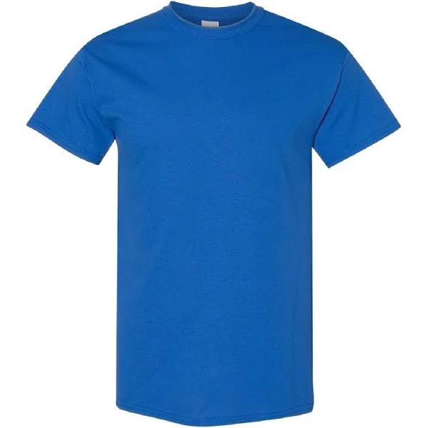 Gildan Mens Heavy Cotton Short Sleeve T-Shirt (Pack of 5) Royal S