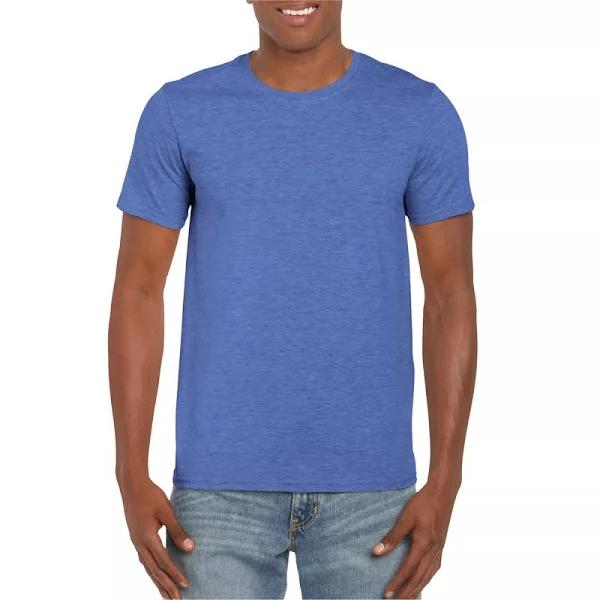 Gildan Mens Short Sleeve Soft-Style T-Shirt Heather Royal Mens T-Shirt