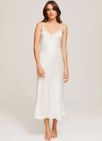 GINIA Lace Silk Lace Slip in Creme - 100% 19mm Silk Grade 6A 2XL / Creme