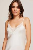 GINIA Lace Silk Lace Slip in Creme - 100% 19mm Silk Grade 6A XL / Creme