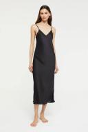 GINIA Silk Long Nite Black