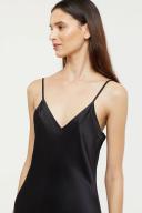 GINIA Silk Long Nite Black