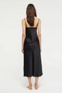 GINIA Silk Long Nite Black
