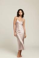GINIA Silk V Neck Nightdress 14 / Shadow Grey