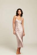 GINIA Silk V Neck Nightdress 14 / Shadow Grey