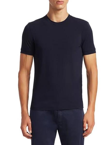 Giorgio Armani Men Viscose, Elastane T-Shirt - Size 36, Blue
