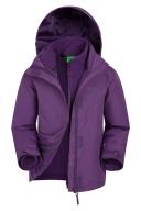 Girls Mountain Warehouse Fell 3 in 1 Water Resistant Jacket - Purple