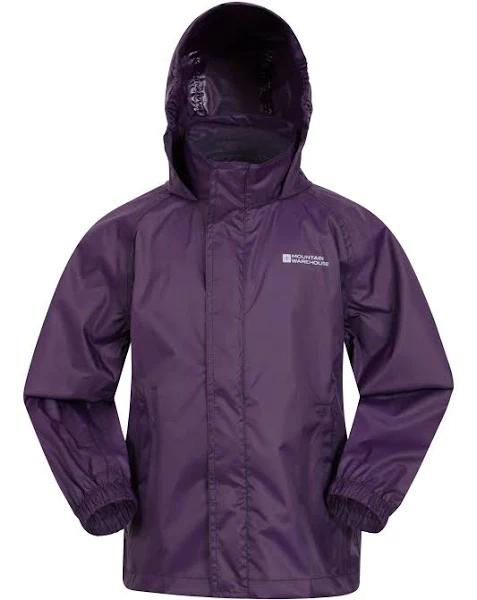 Girls Mountain Warehouse Packable Kids Waterproof Jacket - Purple