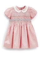 Girls Next Printed Lace Collar Shirred Cotton Dress (3mths-8yrs) - Pink