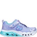 Girls' Skechers Flutter Heart Lights Bring Sparkle Trainers - Purple Infant 13.5