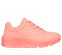 Girls Skechers Uno Ice Coral Comfy Kids Running Shoe
