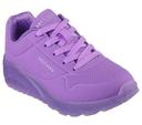 Girls Skechers Uno Ice Purple Comfy Kids Running Shoe