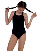 Girls Speedo Medalist Swimsuit - Black