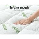 Giselle Pillowtop Topper Mattress Toppers Bamboo Fabric Fibre Bed Pad