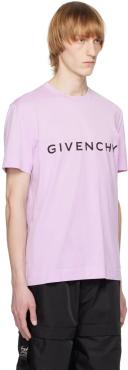 Givenchy Archetype Slim Fit T-Shirt in Cotton - Men - Purple - Size: 3XL