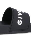 Givenchy Black Embossed Slides