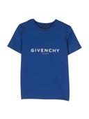 Givenchy Boys Logo Print T-Shirt in 8 Yrs Blue