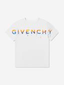 Givenchy Boys White Cotton Logo T-Shirt