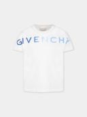 Givenchy Boys White Peace Logo T-Shirt