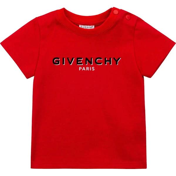 Givenchy | Kids-boys Flocked Logo Cotton Jersey T-Shirt Red 3A