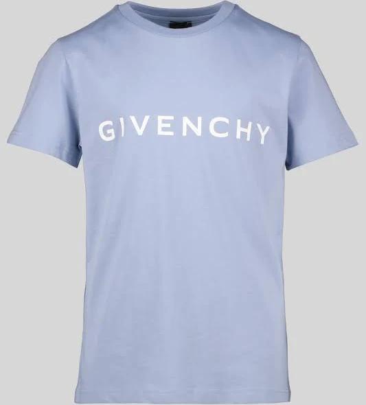 Givenchy Kids, Logo cotton T-shirt, Boys, Blue, 12A, Boys' t shirts