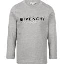 Givenchy Kids - Long Sleeve T-shirts, Grey, Boy, 14 Yrs
