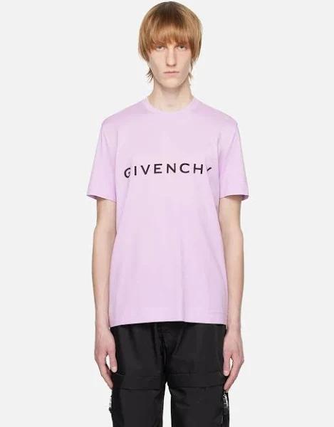 Givenchy Men's Logo T-Shirt in Lilac, Size Medium | END. Clothing