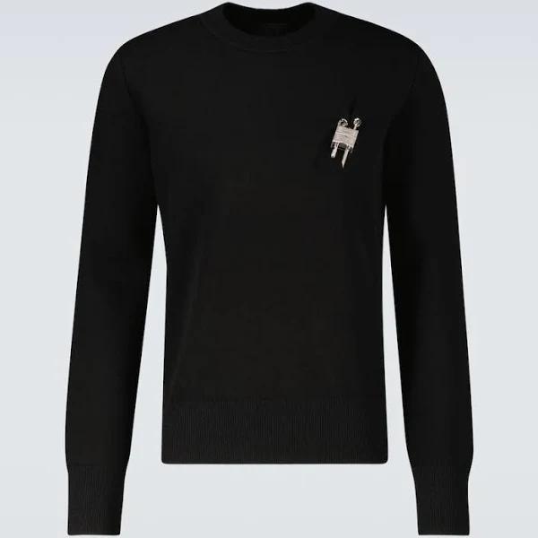 Givenchy - Men - Sweater In Viscose With Padlock - Black - Size: XS