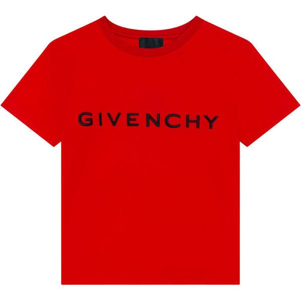 Givenchy Short Sleeves Tee-Shirt Style: H25373 Bright Red / 12Years