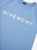 GIVENCHY Teen Boys Blue Cotton Logo T-Shirt