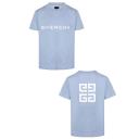 GIVENCHY Teen Boys Blue Cotton Logo T-Shirt