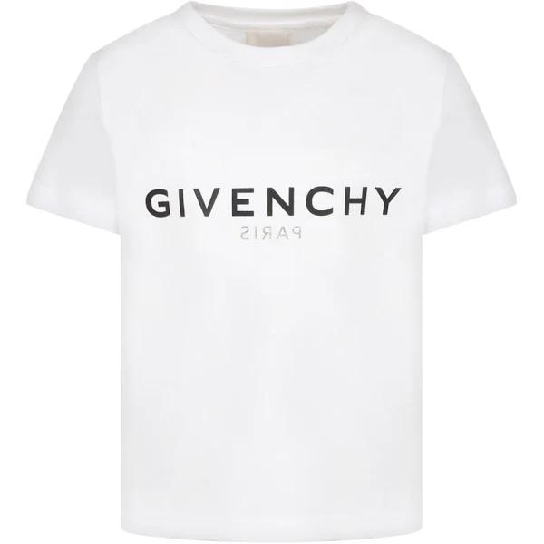 Givenchy White Logo T-Shirt 8Y / White by Kids Atelier