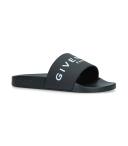 Givenchy Womens Black Logo-Detail Rubber Sliders EUR 39 / 6 UK Women