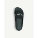 Givenchy Womens Black Logo-Detail Rubber Sliders EUR 39 / 6 UK Women