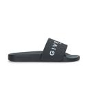 Givenchy Womens Black Logo-Detail Rubber Sliders EUR 39 / 6 UK Women