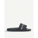 Givenchy Womens Black Logo-Detail Rubber Sliders EUR 39 / 6 UK Women