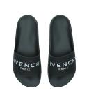 Givenchy Womens Black Logo-Detail Rubber Sliders EUR 39 / 6 UK Women