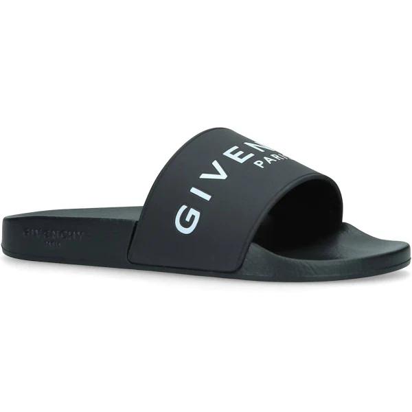 Givenchy Womens Black Logo-Detail Rubber Sliders EUR 39 / 6 UK Women