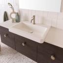 Glacier Pro Semi Recessed Door & Drawer, Slim 1200mm / Wall Hung / Cherry Pie / Double Bowl