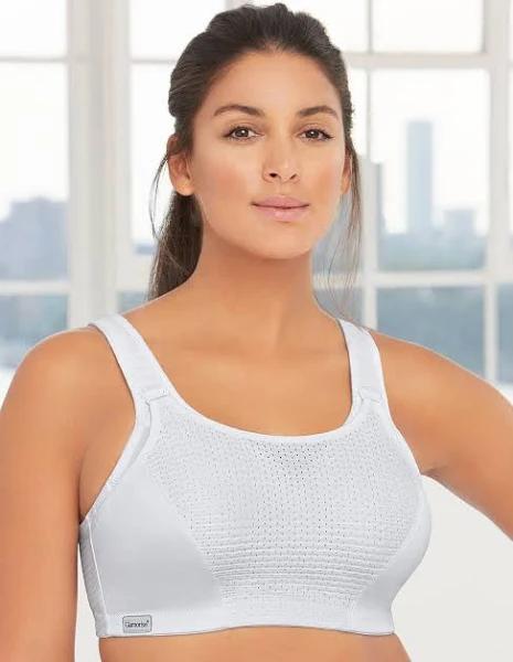 Glamorise Custom Control Wirefree Sports Bra - White - 14F White